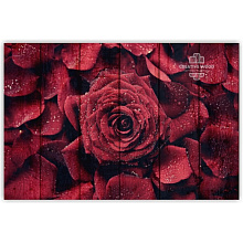 Бордовjе панно для стен Creative Wood Цветы Цветы - 7 Красные розы